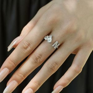 Anillos Apilables de Plata de Ley Dylam con Circonitas Cúbicas 5A, Anillos con Iniciales de Letras Mayúsculas en Forma de Corazón para Mujeres, Adolescentes y Niñas - Product Image 4