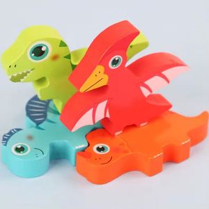 Montessori Mama Montessori Toys Toddler <b>Puzzle</b> - Dual Layered Wooden <b>Puzzles</b> for Toddlers Dinosaur Toy Educational Toy - Product Image 5