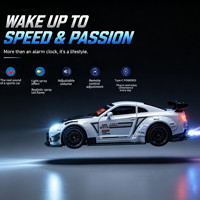 2026 Trendiger Hypercar-Auto-Wecker mit Motorgeräuschen & Sprühnebel Kreatives Desktop-Ornament HypercarAlarmClock124