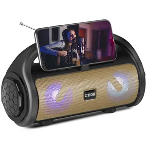 CH06 caixa de somo haut-parleur sans fil portable hifi haut-parleur stéréo avec lumière mini bocinas portable boombox caisse de son bocina