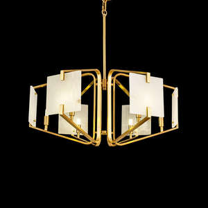 Zeal Lighting Good Quality Marble Chandelier Gold Modern Living <b>Room</b> Hotel Nordic Pendant <b>Light</b> - Product Image 2