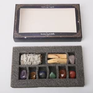 Toptan tedarik aromaterapi kristal Set uzay arıtılmış beyaz adaçayı perulu kutsal ahşap ham taş çakıl şişe - Product Image 3