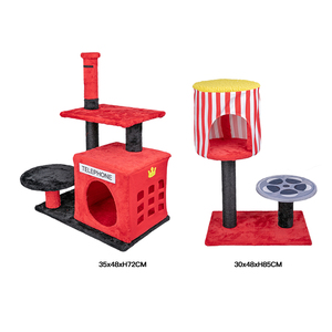 Fabricant d'arbre à chat en gros écologique produit pour animaux de compagnie noir rouge design mignon avec style moderne en sisal - Product Image 2