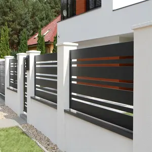 Einstellbare Zaun platten aus weißem Metall mit Aluminium klinge