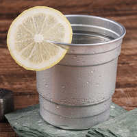 Vente en gros de gobelets à bière en aluminium jetables personnalisés avec logo, design léger et portable, cadeaux promotionnels