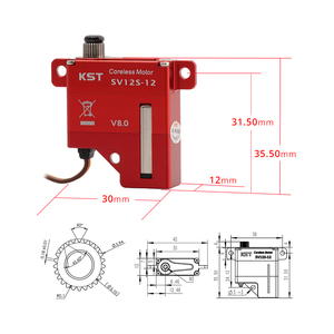 มอเตอร์ไร้แกนกลาง HOT KST SV12S-12 แรงดันสูงพิเศษ 12V 14.5กก. 0.07วินาที แรงบิด 14.5Kgf.cm  ตั้งโปรแกรมได้ พร้อมระบบซอฟต์สตาร์ท  วัสดุอะลูมิเนียม - Product Image 4