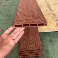 Panneaux de clôture en composite WPC à grain de bois, résistants aux UV et imperméables, pour extérieur, co-extrusion