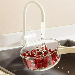 <span class=keywords><strong>Panier</strong></span> à légumes et à <span class=keywords><strong>salade</strong></span> multifonctionnel à double couche avec poignées pliables et couvercle Boîte de rangement et poubelle pratiques - Product Image 6