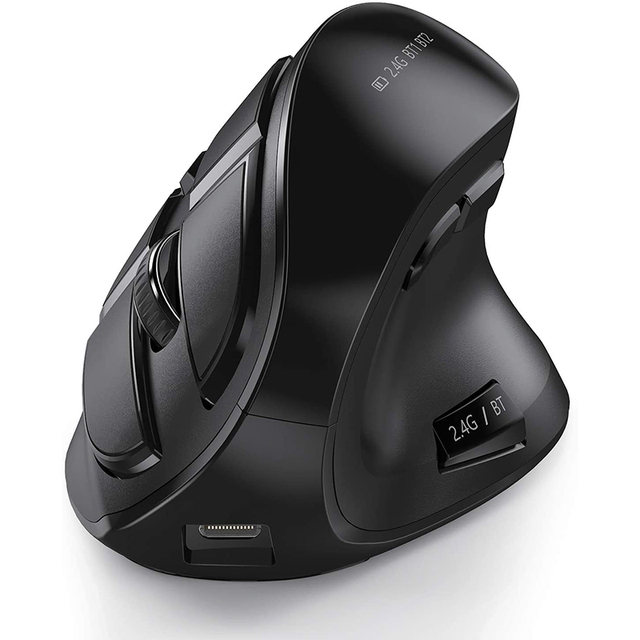 Bluetooth-compatible 2.4G Wireless Rechargeable Optical Mice Multi-Purpose Vertical Mouse Windows Mouse