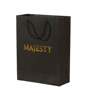 Wholesale Custom Luxury Logo Clothing Gift Boutique Shopping <b>Gloss</b> Bags With Handles Gold Foil Logo - Product Image 5