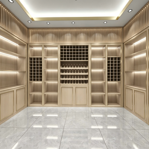 Luxury Tobacco & Liquor Store Interior Design | Oak Wood <b>Champagne</b> Gold Retail Display Fixtures Fit Out Solution - Product Image 4