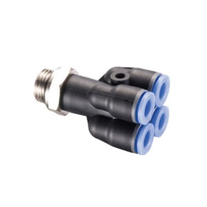Conector Neumático Ant Factory Fittings EWGRE Tipo Y Doble Roscado de Cinco Vías, Conexión Métrica G - Product Image 2