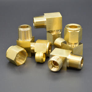 Raccords de tuyauterie en laiton épaissi à angle droit 90° de fabrication industrielle, type à pince unique, filetage conique, adaptateurs connecteurs GB3739 - Product Image 3