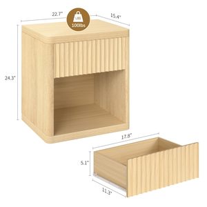Gỗ Bàn Cạnh Giường ngủ với lưu trữ, giữa thế kỷ nightstand giường bên bảng cho phòng ngủ, sofa bên bảng cuối bảng cho phòng khách - Product Image 2