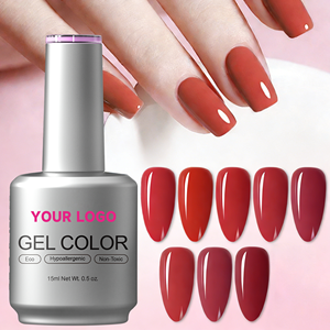 Vernis à ongles en gel UV/LED longue tenue, couleurs rouges, sans HEMA ni TPO, échantillon gratuit, non toxique, pour salon de manucure (vente en gros) - Product Image 1