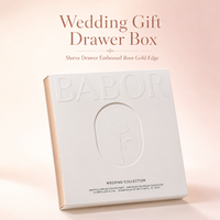 Boîte cadeau personnalisée pour ampoules de sérum, cadre ovale blanc gaufré rose, collection de mariage de la marque Serif, emballage OEM