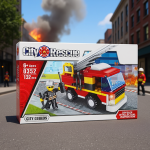 Camión de Bomberos de Rescate Urbano, Juego de Construcción de 132 Piezas para Niños de 6+ Años, Tema Guardias Urbanos - Product Image 3