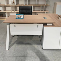Moderno cubicolo scrivania da ufficio mobili Workstation legno capo Executive gestione modulare scrivania da ufficio con armadio