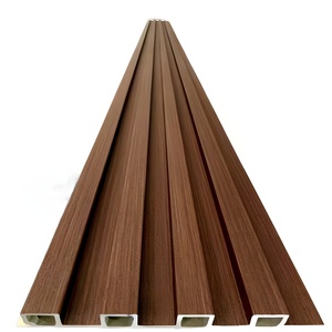 Pannello Griglia WPC Great Wall Fonoassorbente Concavo-Convesso Solido Piccola Griglia Decorativa per Sfondo TV Parete in Legno-Plastica - Product Image 5