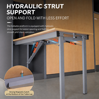 Matériel de fixation pour table murale escamotable, mécanisme de table pliante en acier au carbone, capacité de charge 200 kg, idéal pour les petits espaces