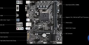 Nuevo GIGABYTE <span class=keywords><strong>H510M</strong></span> H V2 LGA1200 DDR4 placa base de computadora PC soporte 10/11th CPU Gaming placa base PC - Product Image 6