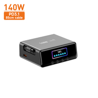 Chargeur de téléphone portable tout-en-un 7 ports avec câble USB-C rétractable, adaptateur de bureau à charge rapide PD3.1, durable, pour iPhone