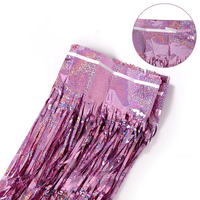 2026 Laser Rain Rideaux de fond pour enterrement de vie de jeune fille et Noël, à paillettes dorées, à franges en guirlande métallique, de haute qualité, JYAO Z-0099 Rapide