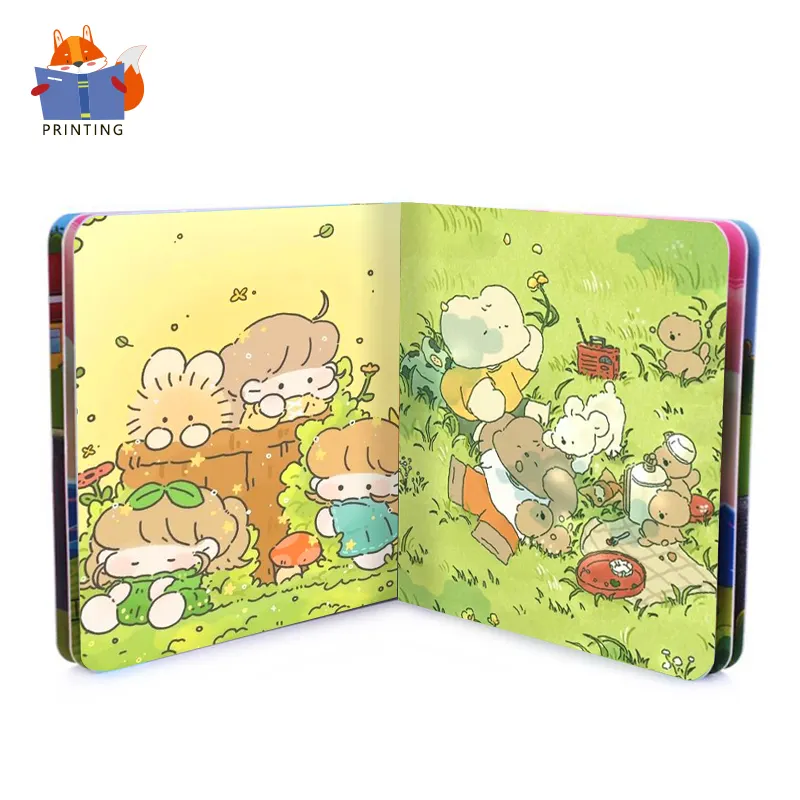 customizable Colorful Luxury Fairy tale covers for gift Children board Book Printing