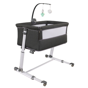 <strong>Top</strong> Quality Baby <strong>Crib</strong> Beside Sleeper Adjustable Height Infant Music Baby Bassinet with Wheels for Baby - Product Image 1