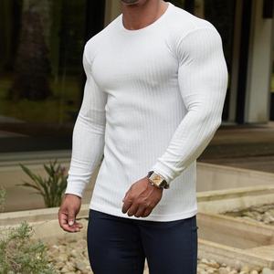 T-shirts en coton polyester personnalisés avec logo OEM, t-shirts vierges à manches longues, t-shirts de sport, de pêche, de course à pied, à côtes, pour hommes - Product Image 6