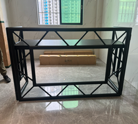 Table de DJ pliable et portable en aluminium, structure en treillis, 170*61*115cm, pour événements et fêtes