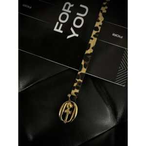 Cinturón para mujer Fiori con hebilla ovalada, diseño chapado en aleación con estampado de leopardo, estilo casual, para uso diario - Product Image 1