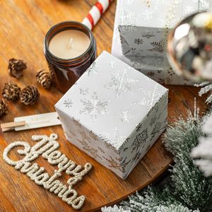 Christmas Wrapping <b>Paper</b> <b>Roll</b> 17in x 32.8ft White Silver Snowflakes Embossed Holiday Gift <b>Wrap</b> - Product Image 3
