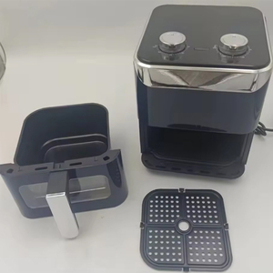 <span class=keywords><strong>Friteuse</strong></span> à air électrique moderne carrée en acier inoxydable 3,5 L 1400 W à cuisson rapide avec fenêtre visible et commande manuelle pour usage domestique - Product Image 5