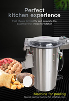 High Power Hot Selling Low Moq Fruit Groenten Dunschiller Apparatuur Roestvrij Staal Automatische Schoon Wassen Aardappelschilmachine