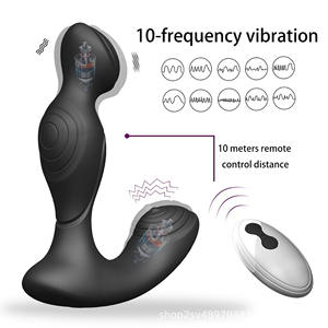 10 frekanslı uzaktan kumanda çift titreşimli Anal Plug prostat masaj aleti seks oyuncakları erkekler için Butt Plug Anal seks oyuncakları çiftler için - Product Image 3