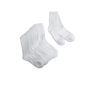 EVAN-A 619 enfants enfants 100% coton blanc école garçon plaine chaussettes pour les enfants