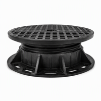 Pied de support réglable en plastique robuste 20-140 mm, capacité de charge 800 kg, profil bas, pour terrasses surélevées