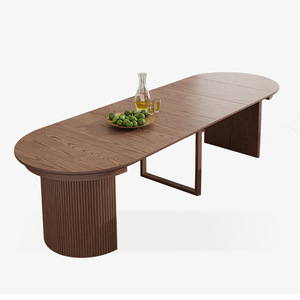 <span class=keywords><strong>Table</strong></span> à manger ovale télescopique réglable en bois massif, <span class=keywords><strong>3</strong></span> <span class=keywords><strong>mètres</strong></span>, haut de gamme, hôtel, villa, antique, mobilier de salle à manger pour 10 personnes - Product Image 5