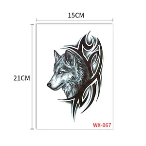 Cool Style Lion Tiger Wolf Half Arm Sleeve Temporary Waterproof Tattoo Sticker For Men Arm Tattoo Sticker