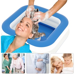 Bassin de lavage portable gonflable en PVC pour enfants alités, personnes handicapées, femmes enceintes - Utilisation intérieure/extérieure, lavage facile des cheveux à domicile - Product Image 2