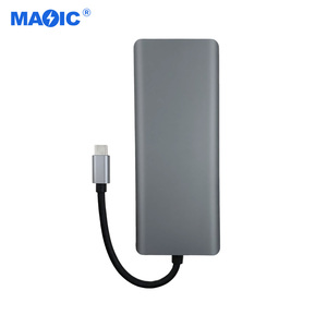 Tốc Độ Cao Loại C Docking Station <span class=keywords><strong>Hub</strong></span> Loại C Để 4K HDMI + <span class=keywords><strong>USB</strong></span> + VGA + SD/TF + Cổng Âm Thanh 12 Trong 1 <span class=keywords><strong>USB</strong></span> <span class=keywords><strong>Hub</strong></span> Với 1000Mbps Ethernet - Product Image 6