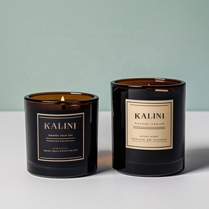 Perlengkapan Pembuatan Lilin Wadah Kaca Natal Unik Elegan Nordik, Tempat Lilin Mewah Kosong dengan Tutup - Product Image 6