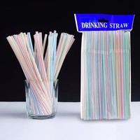 Pailles à boire en plastique jetables flexibles de 6 mm de qualité supérieure pour café, cocktails et jus