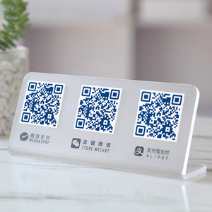 Porta-Códigos QR Acrílicos Personalizados en Forma de L con Acabado Esmerilado para <span class=keywords><strong>Venmo</strong></span>, Instagram, Facebook, PayPal, para Tiendas, Restaurantes y Hoteles - Product Image 2