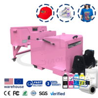 Haolic A3 30cm 13 pouces XP600 rose imprimante DTF Machine d'impression de logo personnalisé pour T-shirt petite entreprise imprimante DTF