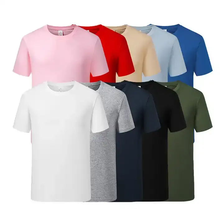 Individuelles 180 g Baumwoll-T-Shirt Mode Freizeit Herren Kurzarm Herrenbekleidung einfarbiges T-Shirt Großhandel einfarbige Baumwolle runder Nacken