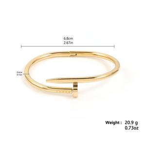 Bracciale Rigido a Vite Regolabile in Acciaio Inossidabile 316L - Braccialetto Minimalista a Polsino Aperto da Donna Gioielli Ipoallergenici - Product Image 6