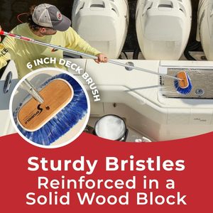 6" Nylon Extra Soft Bristles <strong>Deck</strong> <strong>Brush</strong> Green for Boat Cleaning <strong>Deck</strong> Cleaning - Product Image 5