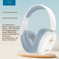 Auriculares Inalámbricos Personalizados B300 V5.3 ANC IPX6 Resistentes al Agua con Iluminación RGB, Tipo Over-Ear, Tipo-C, Bluetooth, para Deportes, Aviación, Viajes, con Bajos